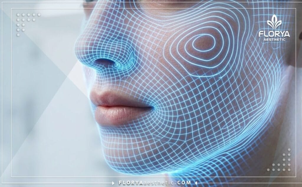 Детальное 3D-сканирование носовой полости и дыхательных путей без текста и цифр.