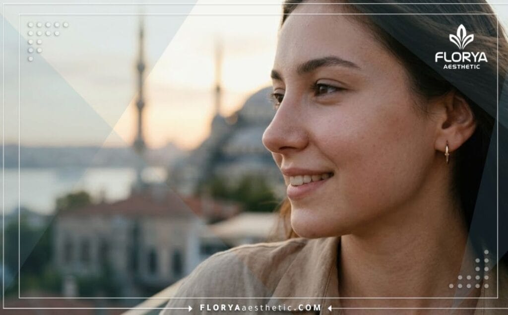 Cinematic close-up showing the flawless results of the procedure