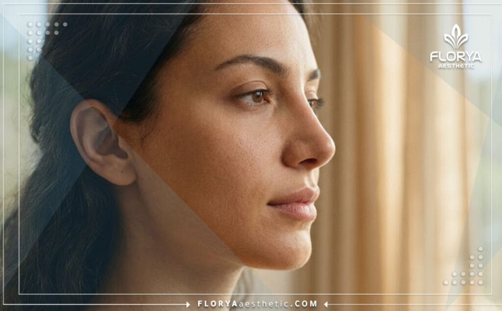 نتيجة جمالية مثالية وطبيعية لشكل الأنف بعد عملية تجميل أرنبة الأنف