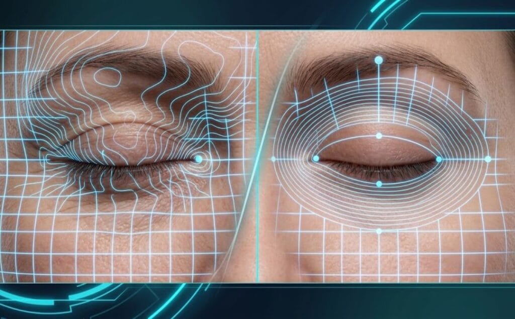 Детальное 3D-сканирование области вокруг глаз для точного лечения